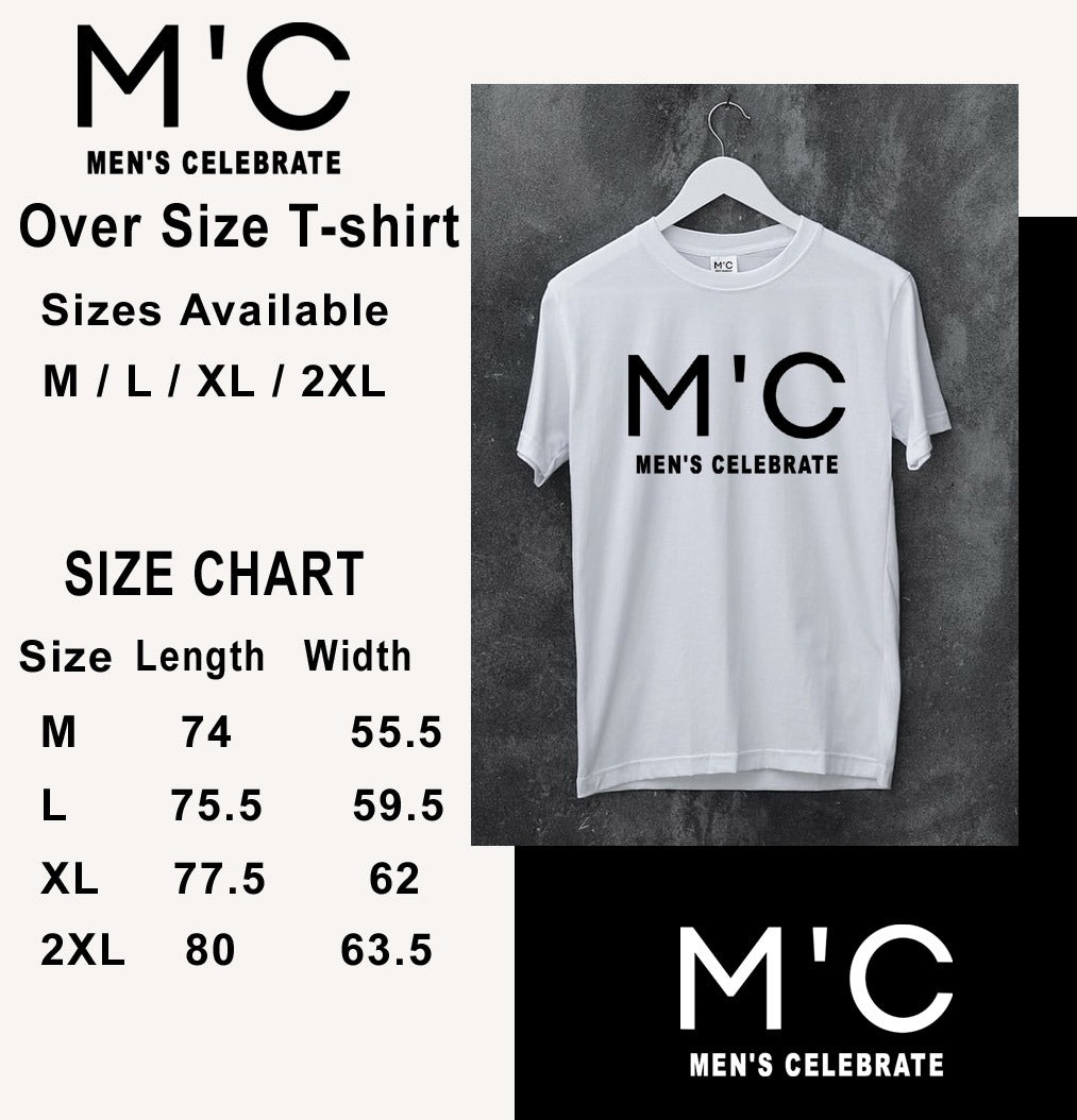 WHITE PRINTED OVER SIZE T_SHIRT